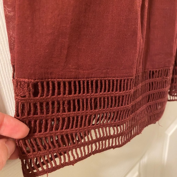 Floriet from Anthropologie VGUC Burgandy Drop Waist Dress - Picture 7 of 8